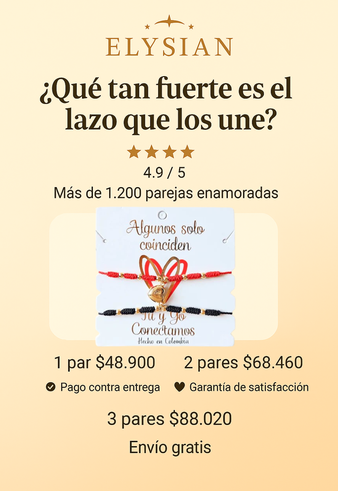 PULSERAS CORAZÓN IMANTADO (PAR)