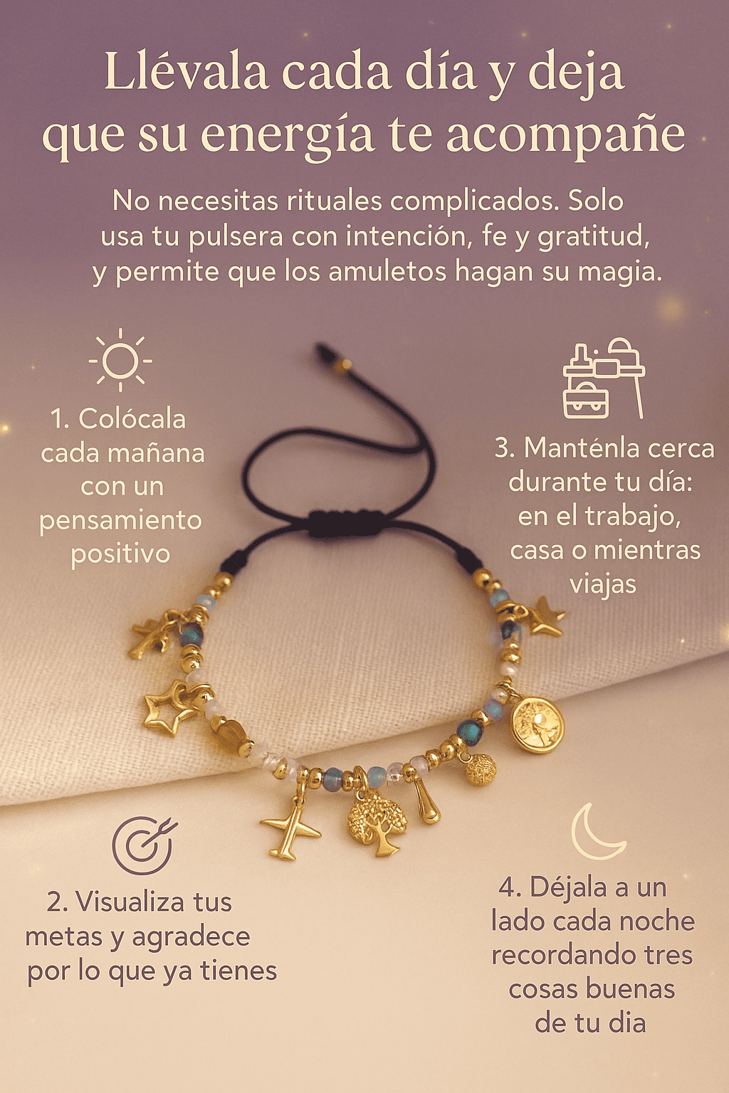PULSERA DE AMULETOS Y DESEOS
